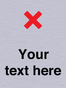 Custom plain background, red cross sign